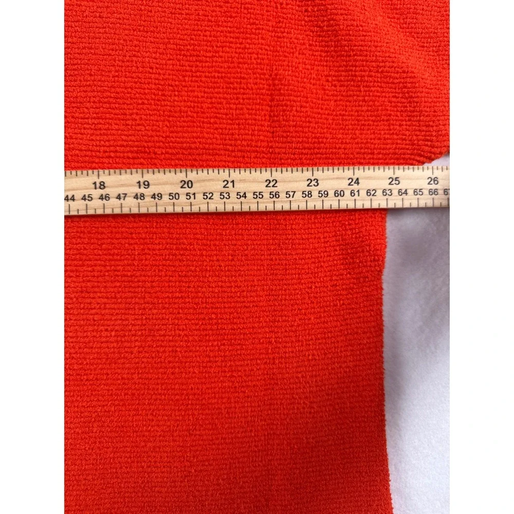 Free People Ottoman Slouchy Tunic Sweater Orange Mock Neck Ribbed Knit Small